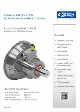 Planox® PHRA hydraulically actuated, bell-shaped model, radial oil feed