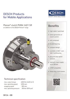 Planox® PHRA hydraulically actuated, bell-shaped model, radial oil feed